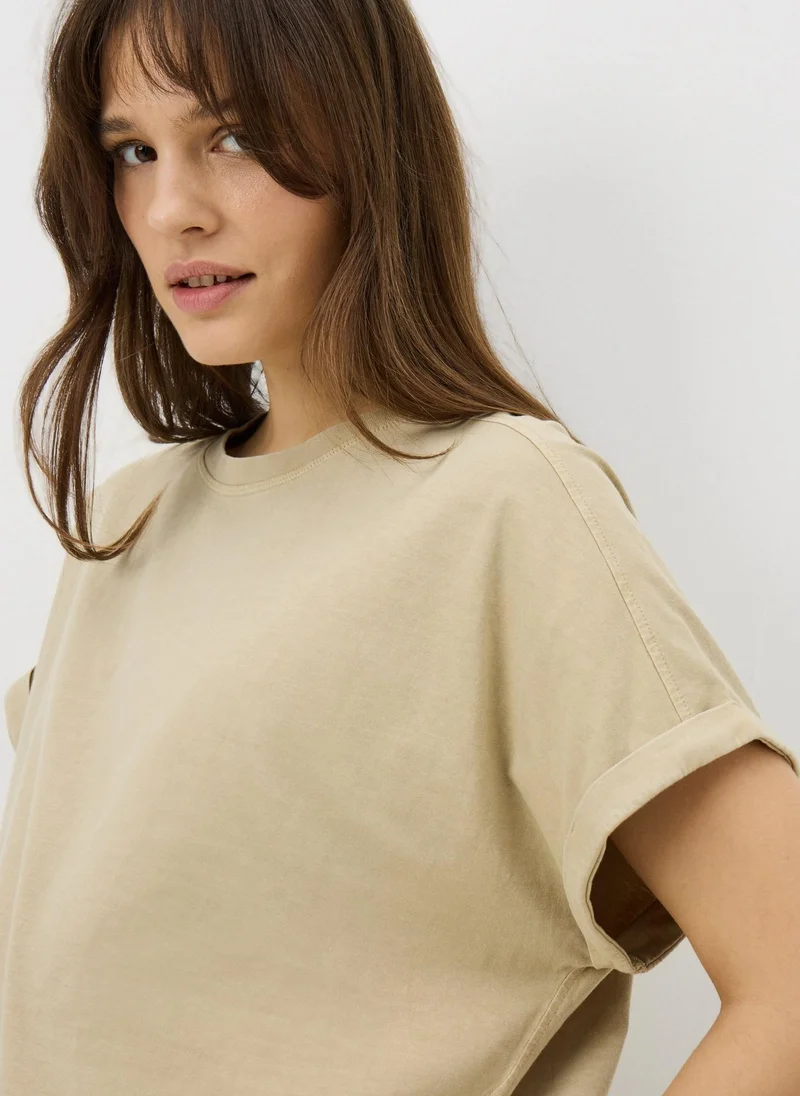 ماتلان Green Acid Wash Longline T-Shirt